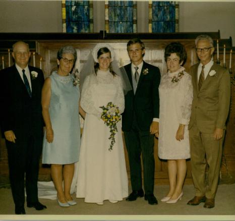 Mr. & Mrs. Scott Christensen with their parents (1970)